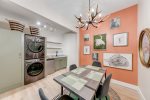 Lower level kitchen area with washer & dryer